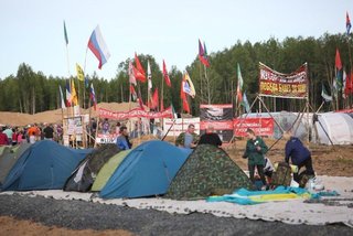 Палаточный лагерь на Шиесе